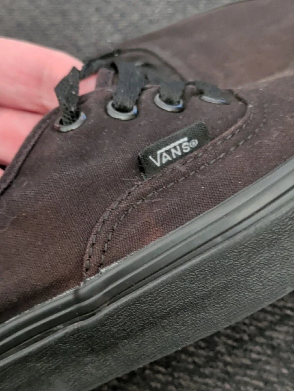 Vans Black Canvas Low-Top Lace-Up Sneakers